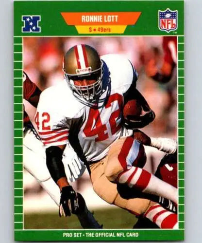 1989 Pro Set #379 Ronnie Lott NM-MT football card with original gloss for collectors