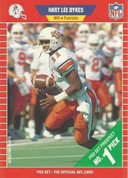 Vintage NFL trading card of Hart Lee Dykes with Miami Dolphins football player image