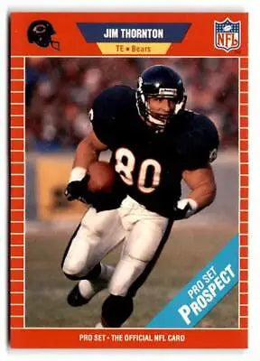 Jim Thornton 1989 Pro Set #517 football trading card featuring player action shot