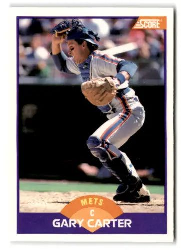 Gary Carter baseball card 1989 Score #240 in original gloss condition