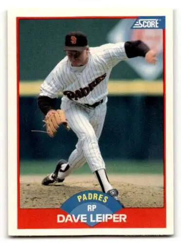 Dave Leiper San Diego Padres baseball card 1989 Score #515 original gloss condition