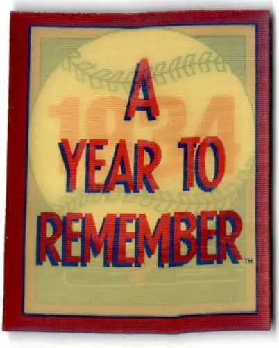 Square Baseball Commemorative Patch from 1989 Score A Year to Remember Carl Hubbell card