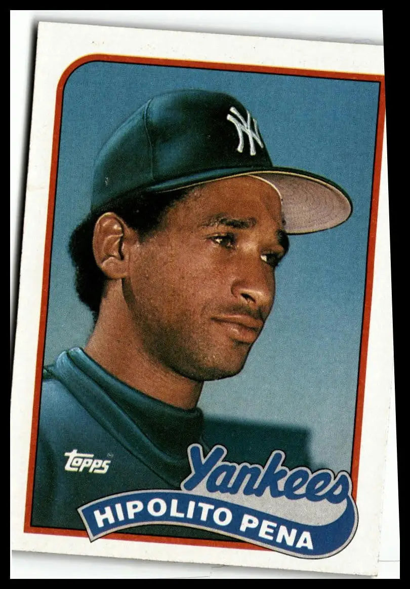 Hipolito Pena baseball card from 1989 Topps Collector’s Edition New York Yankees trading cards