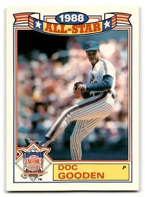 1989 Topps 21a Doc Gooden glossy baseball card featuring the legendary pitcher