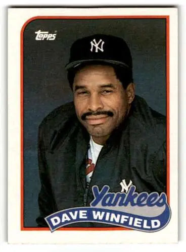 Dave Winfield New York Yankees Baseball Card original gloss from 1989 Topps set