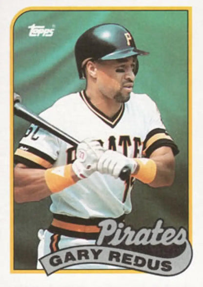 1989 Topps #281 Gary Redus NM-MT Pittsburgh Pirates baseball card in batting stance