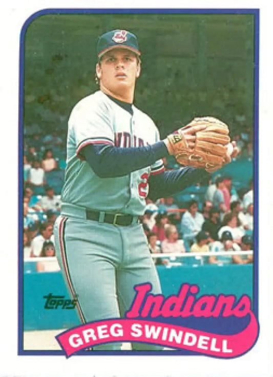 1989 Topps #315 Greg Swindell NM-MT Cleveland Indians Baseball Card Image 1