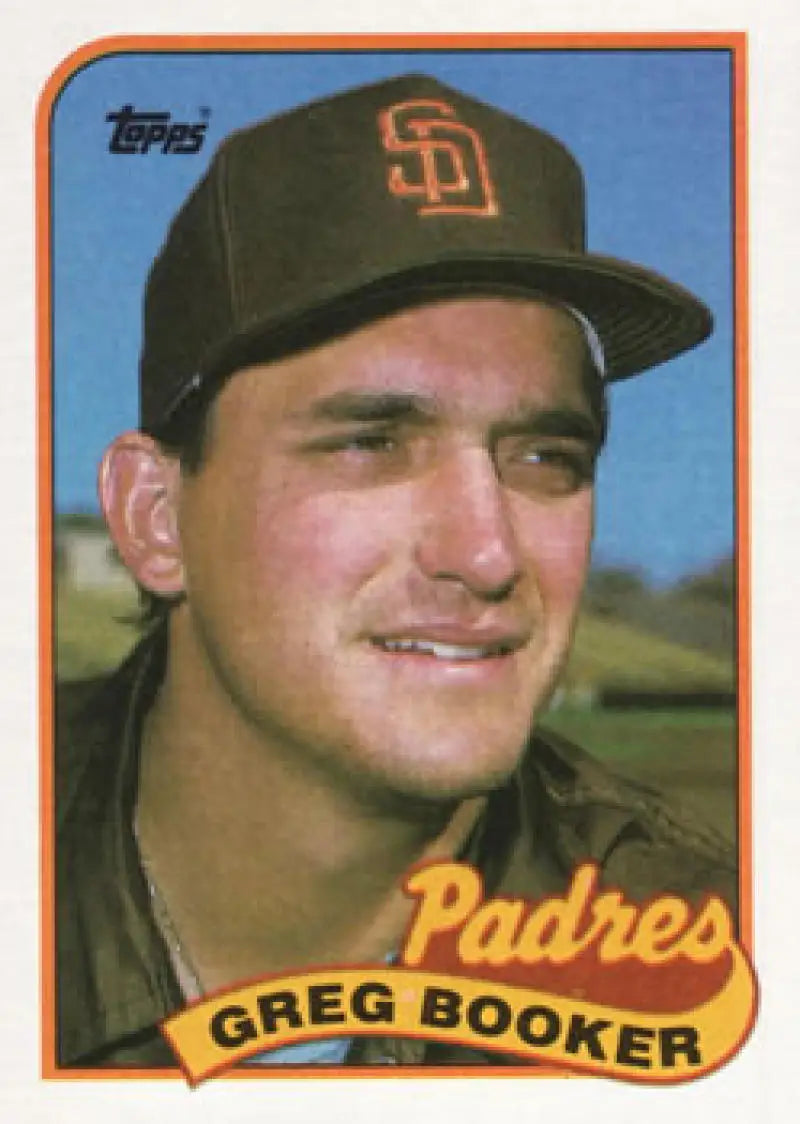 1989 Topps #319 Greg Booker NM-MT San Diego Padres Baseball Card Image 1