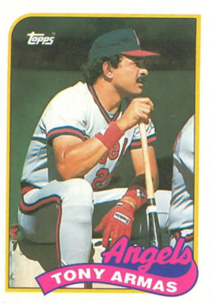 1989 Topps #332 Tony Armas NM-MT California Angels Baseball Card Image 1