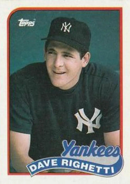 1989 Topps #335 Dave Righetti NM-MT New York Yankees Baseball Card Image 1