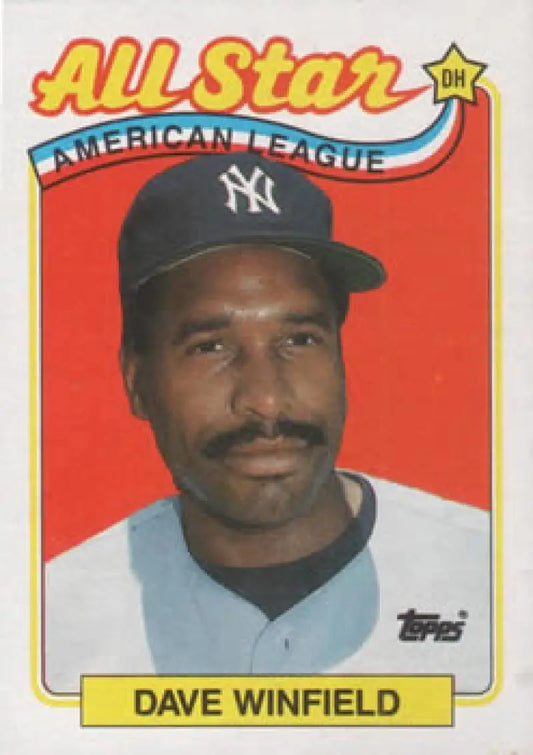 1989 Topps Dave Winfield All-Star Baseball Card New York Yankees NM-MT Condition