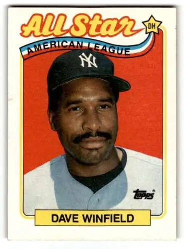 1989 Topps #407 Dave Winfield New York Yankees Baseball Card with original gloss