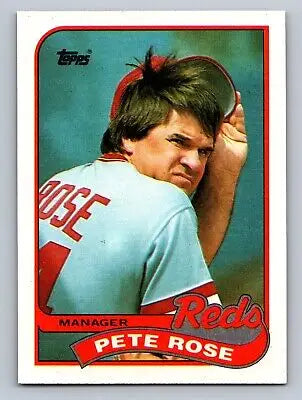 Pete Rose Manager 1989 Topps #505 baseball card featuring legendary player Pete Rose