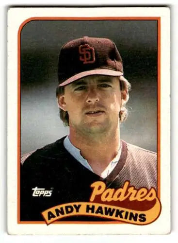 Andy Hawkins San Diego Padres baseball card 1989 Topps #533 original gloss EX/NM