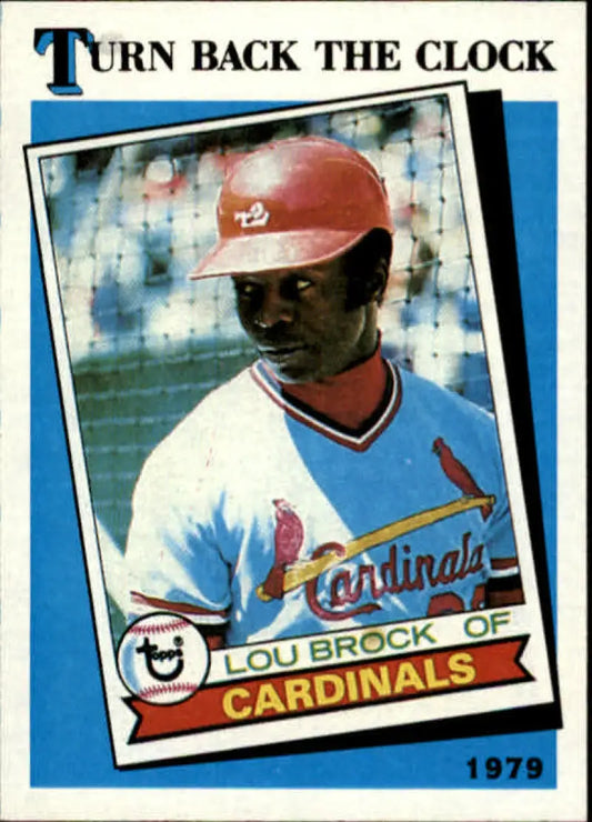 1979 Topps Lou Brock St. Louis Cardinals outfielder baseball card in blue uniform