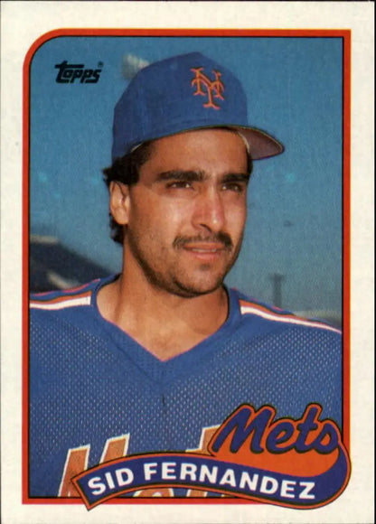 Vintage 1989 Topps Sid Fernandez New York Mets Baseball Card in NM-MT condition