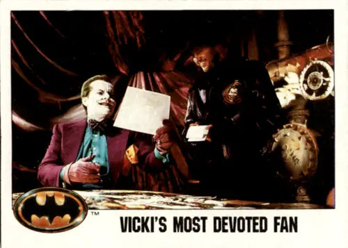 Topps Batman trading card featuring Vicki’s Most Devoted Fan in original gloss condition