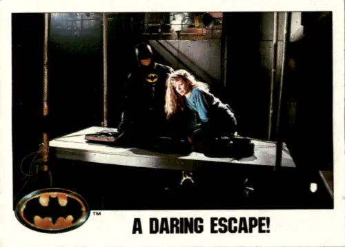 Batman and damsel in distress from Topps Batman #76 A Daring Escape original gloss