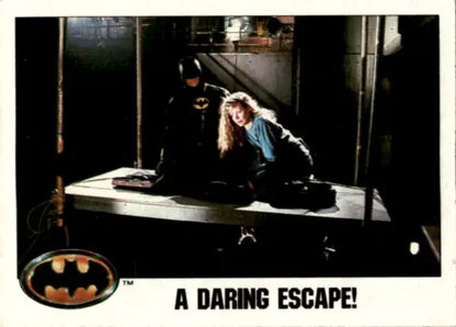 Batman and damsel in distress from Topps Batman #76 A Daring Escape original gloss