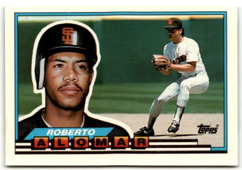 1989 Topps Big #102 Roberto Alomar NM-MT Padres baseball card with original gloss