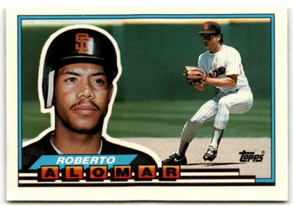 1989 Topps Big #102 Roberto Alomar NM-MT Padres baseball card with original gloss