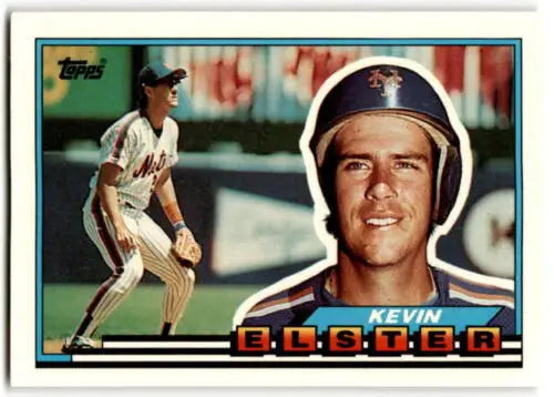 Original gloss 1989 Topps Big #16 Kevin Elster baseball card for Mets collectors