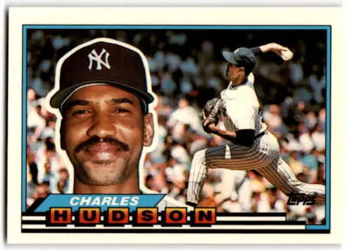 1989 Topps Big #88 Charles Hudson baseball card in original gloss, Yankees collectible