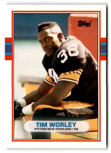 1989 Topps Traded #44T Tim Worley NM-MT RC with original gloss, Steelers collectible