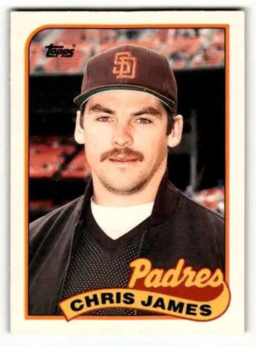 1989 Topps Traded #56T Chris James San Diego Padres Baseball Card Original Gloss