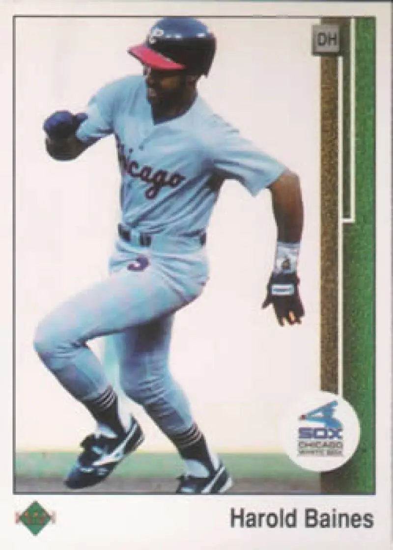 Chicago White Sox player running on the field in 1989 Upper Deck baseball card