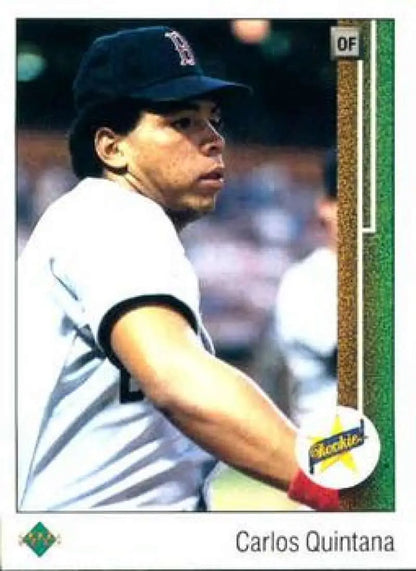 Boston Red Sox 1989 Upper Deck #26 Carlos Quintana Rookie Baseball Card in NM-MT condition