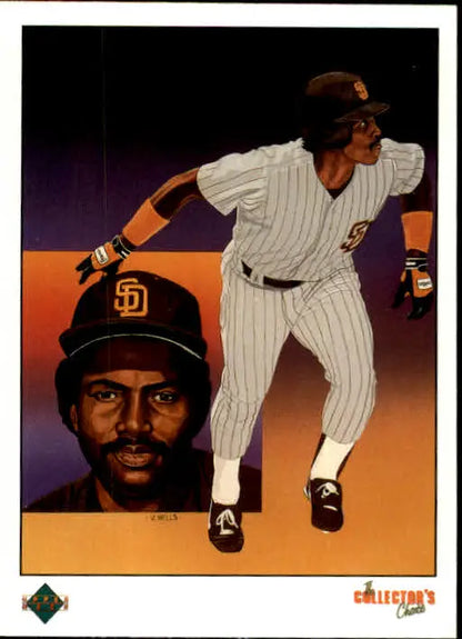 Baseball artwork of Jeff Montgomery with San Diego Padres in Upper Deck style