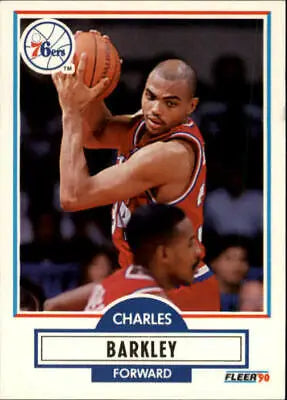 Vintage 1990-91 Fleer #139 Charles Barkley UER Philadelphia 76ers Basketball Card NM