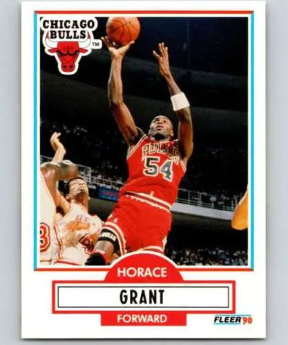 1990-91 Fleer Horace Grant NM-MT card featuring original gloss and Bulls legacy