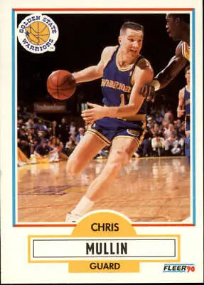 Chris Mullin 1990-91 Fleer Basketball Card Golden State Warriors NM condition