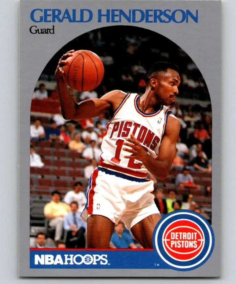 Detroit Pistons basketball card featuring Gerald Henderson making a play with the ball