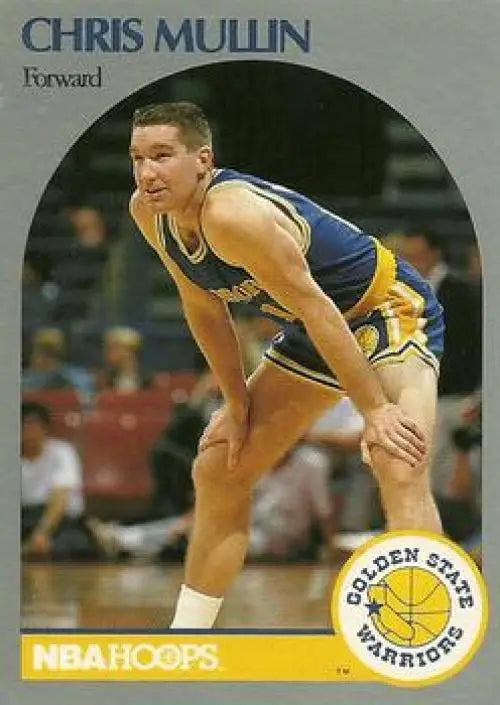 Chris Mullin in Golden State Warriors uniform, basketball card image focusing on athlete