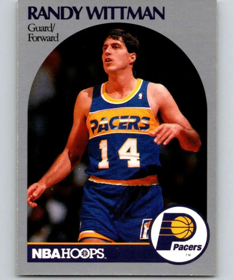 NBA Hoops basketball card of Randy Wittman in Indiana Pacers blue and gold uniform