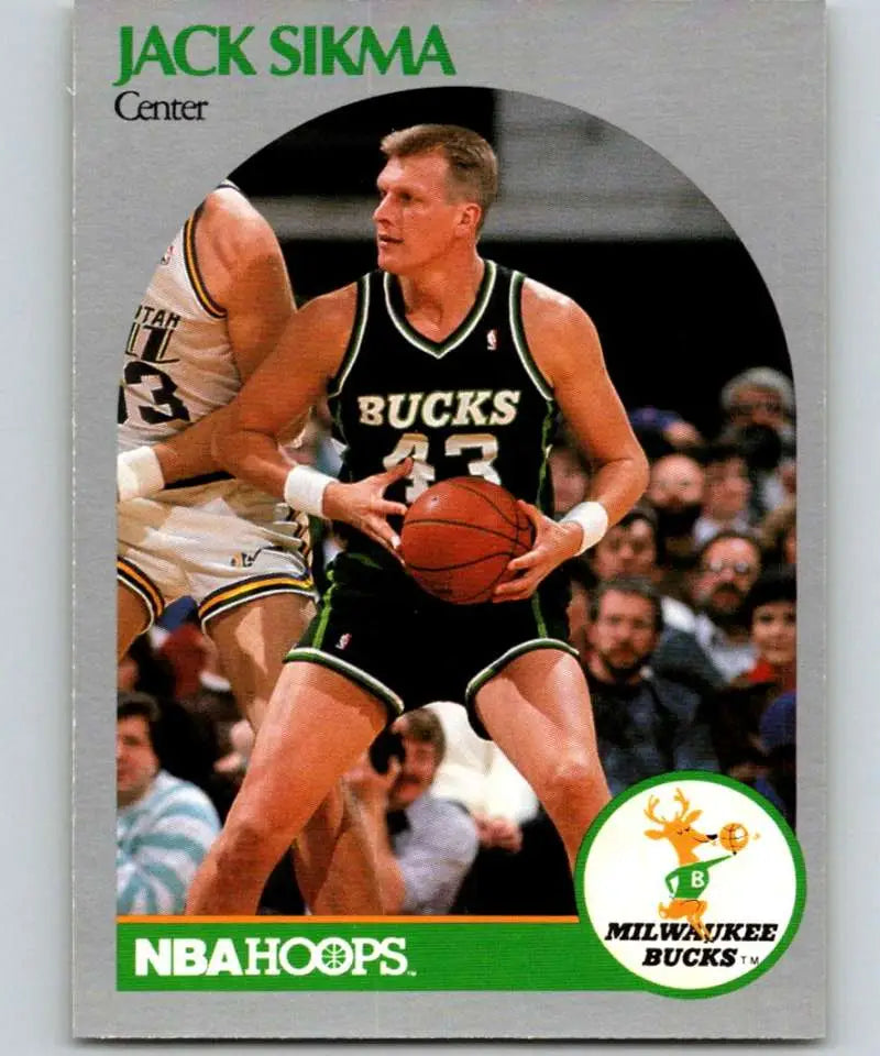 Milwaukee Bucks basketball card featuring Jack Sikma in jersey number 43