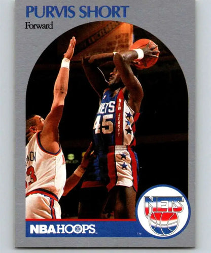 Purvis Short New Jersey Nets basketball card from the 1990-91 Hoops series