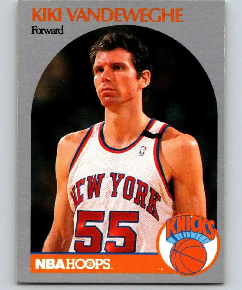 Basketball card of Kiki Vandeweghe in New York Knicks jersey number 55