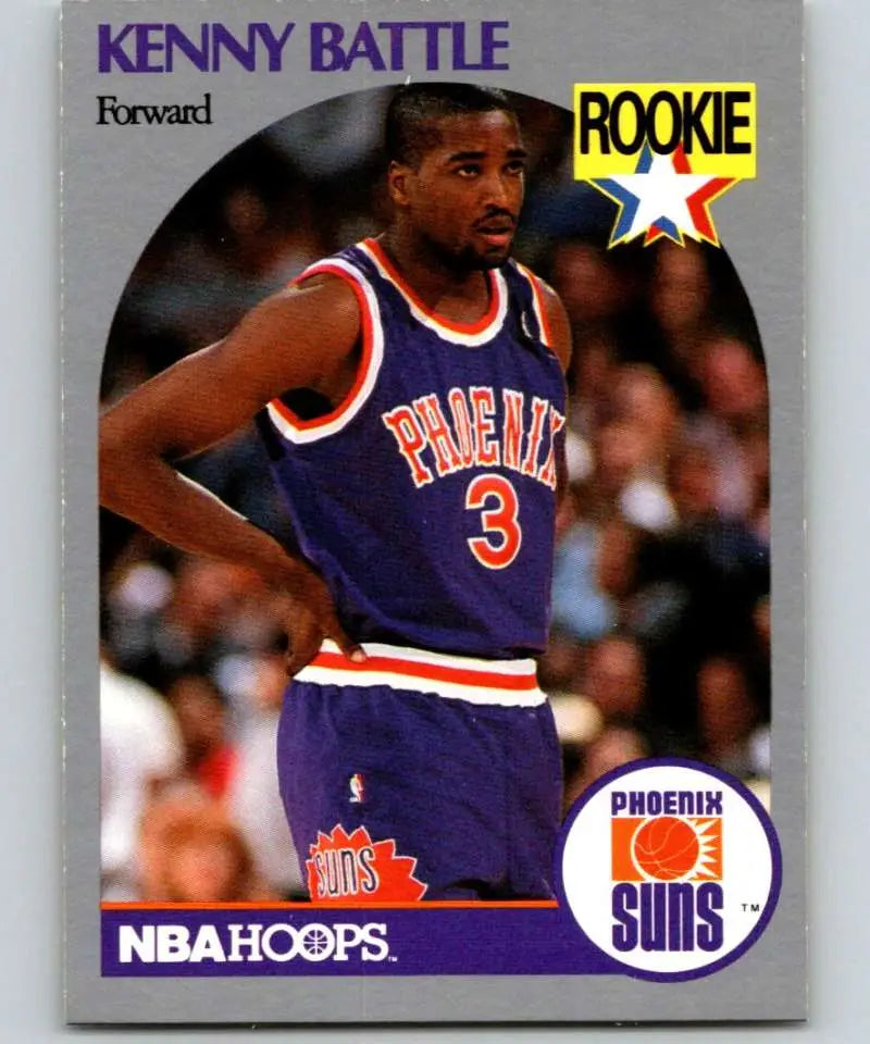 Kenny Battle Phoenix Suns rookie card from 1990-91 Hoops #233 in NM-MT condition