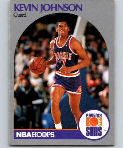 Vintage NBA Hoops basketball card of Kevin Johnson in Phoenix Suns jersey number 7