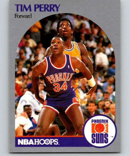 Tim Perry in action for Phoenix Suns on 1990-91 Hoops #240 Basketball Card