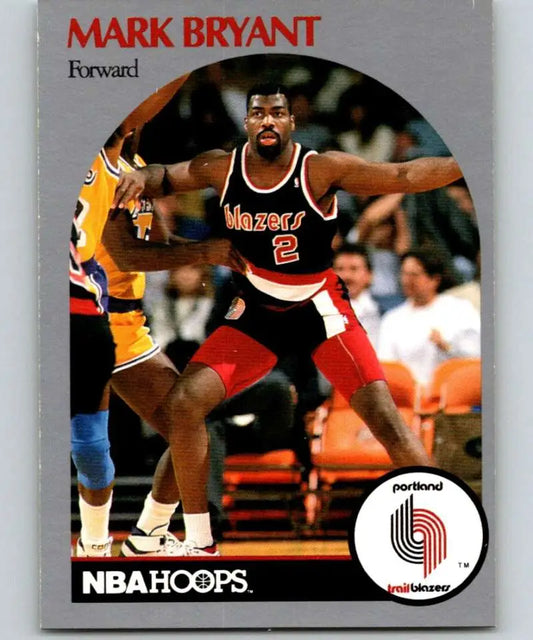 NBA Hoops basketball card featuring Mark Bryant of the Portland Trail Blazers