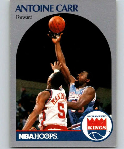 Antoine Carr Sacramento Kings basketball card from the 1990-91 Hoops set