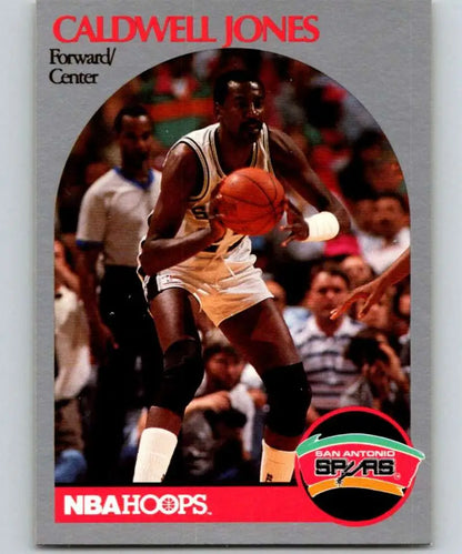 Caldwell Jones San Antonio Spurs basketball card from 1990-91 Hoops set