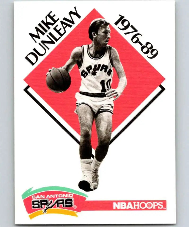 Basketball trading card of Mike Dunleavy from the Los Angeles Lakers dribbling