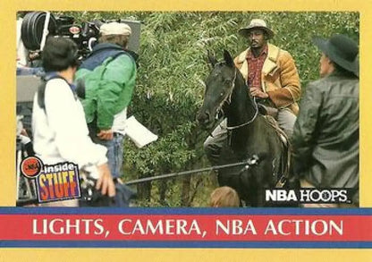 Behind-the-scenes film crew capturing action of Karl Malone for Utah Jazz Basketball