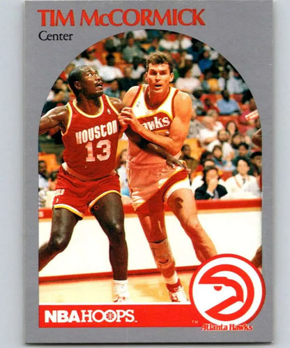 Basketball card featuring Tim McCormick of the Atlanta Hawks in NBA Hoops action